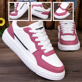 Teniși albi din plasă pentru femei, cu talpă groasă, pentru ținute casual, pantofi la modă care cresc în înălțime, pentru export