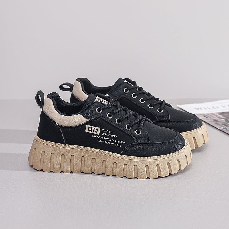 Toamna 2024 pantofi mici albi noi sport coreene pentru studenți, pantofi casual cu talpă groasă, XQ229