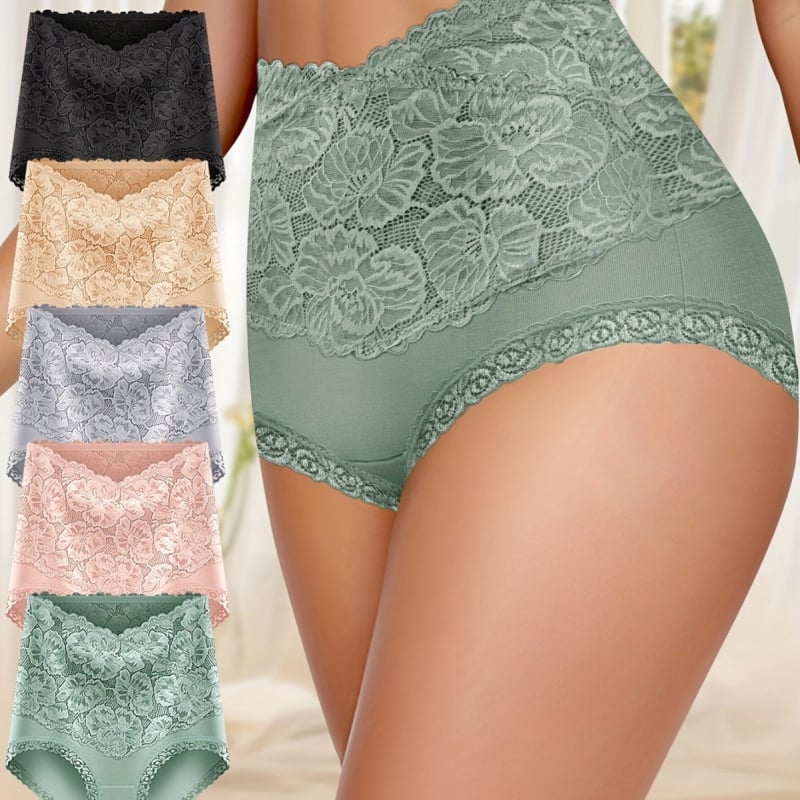 Lenjerie intimă pentru femei, talie înaltă, din bumbac pur, pufoasă, sexy, din dantelă, mărime mare, cu ridicare a feselor și control al abdomenului, Temu, ajustabilă la preț
