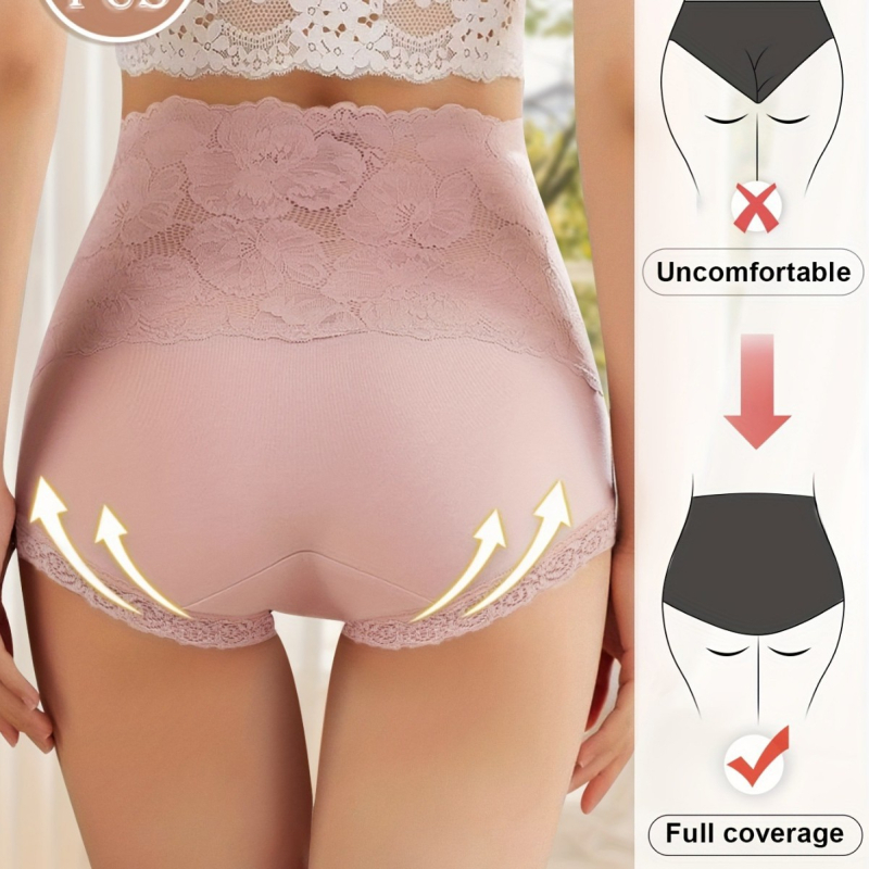 Cross-Border 5 hinnakorrigeerimine Fuzzy puhtast puuvillast kõrge vöökohaga naiste aluspesu pitsist seksikad suured suurused aluspüksid tuharate tõstmiseks ja kõhu kontrollimiseks Temu