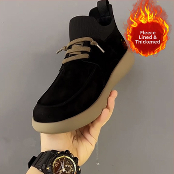 Άνοιξη 2025 Νέο Στυλ Μικρά, Μαλακά Δερμάτινα, Επιχειρηματικά, Φλις Επένδυση, Σλιπ-Οn, Άνετα, Μοντέρνα, Ευέλικτα Δερμάτινα Παπούτσια με Μαλακή Σόλα για Άνδρες