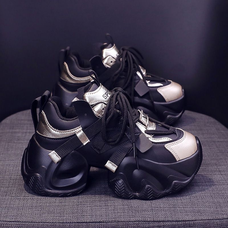 Interneto įžymybių tėčio batai moterims 2025 m. pavasariui ir rudeniui Nauji itin populiarūs batai storais padais Padidinti universalūs laisvalaikio sportiniai batai