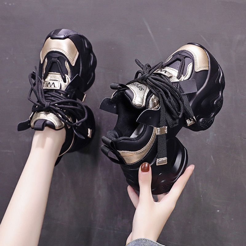 Interneto įžymybių tėčio batai moterims 2025 m. pavasariui ir rudeniui Nauji itin populiarūs batai storais padais Padidinti universalūs laisvalaikio sportiniai batai