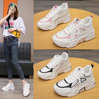 Pantofi sport Love Daddy pentru femei, primăvara 2020, cu toc plat, înălțime ascunsă, pantofi sport casual cu platformă, antiderapanți, pentru celebrități de internet