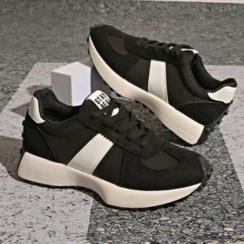 Γυναικεία Παπούτσια με Μικρή Μέση σε Απόθεμα 2025 Άνοιξη Νέα Παπούτσια για Μπαμπά με Χοντρές Σόλες, Δερμάτινα Παπούτσια για Τρέξιμο για Φοιτητές, Αθλητικά Παπούτσια για Γυναίκες