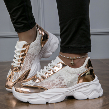 sneaker 2023 Νέα plus size Περπάτημα Αναπνέει Περπάτημα Casual Λευκά Παπούτσια Τρέξιμο Παπούτσια για μπαμπά All-match Niche