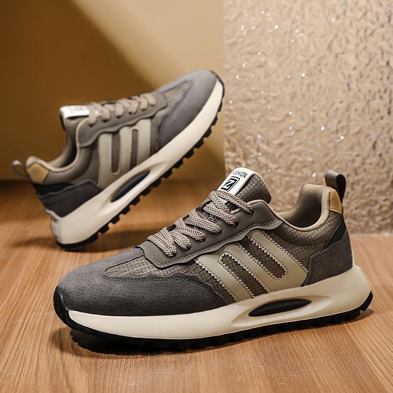 Pantofi sport pentru bărbați, stil vintage, cu talpă groasă, din piele, cu talpă moale, înălțime crescătoare, pentru alergare, 2025, primăvara, la modă, casual, Forrest Gump