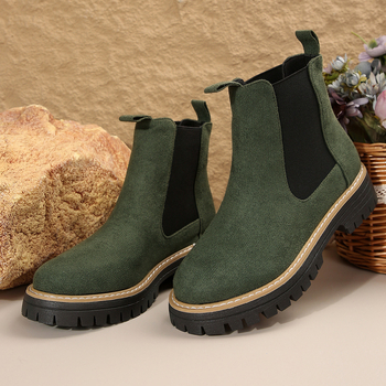 Ghete noi din piele cu vârful rotund pentru bărbați, ghete Chelsea la modă din piele întoarsă, de mărime medie, ghete bărbătești casual, mărime mare, pantofi de export