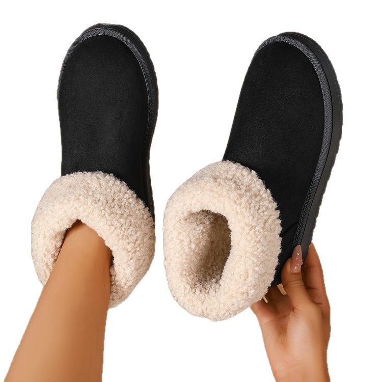 Cizme de zăpadă plate și înghețate pentru femei, transfrontaliere, toamnă și iarnă, 2025, plus catifea, îngroșate, antiderapante, calde, scurte, en-gros