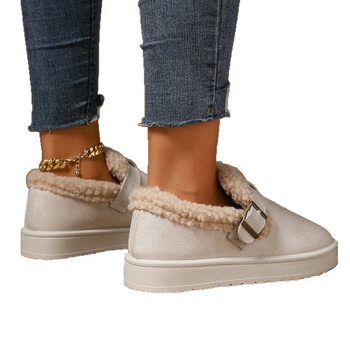 Μπότες Χιονιού για Γυναικεία Χειμώνα, Ζεστά Παπούτσια από Βελούδο και Χοντρό Βαμβάκι, Αδιάβροχα Ψηλά Παπούτσια για Γυναικεία, Κοντές Βαμβακερές Μπότες με Ενσωματωμένη Γούνα