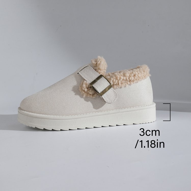 Cizme de zăpadă transfrontaliere pentru femei în timpul iernii, pantofi calde plus catifea și bumbac îngroșat, pantofi impermeabili cu vârf înalt pentru femei, cizme scurte din bumbac cu blană integrată