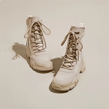 Cizme de damă 2025 noi în aer liber pentru drumeții și alpinism pantofi de călătorie cizme de deșert de vară cu talpă groasă de lucru cizme scurte