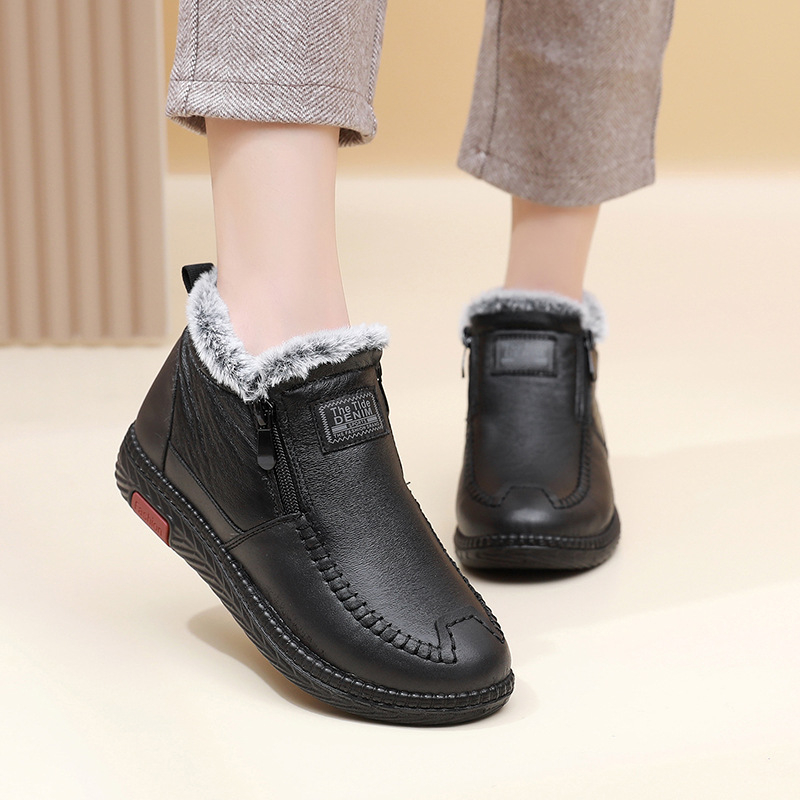 2023 m. nauji žieminiai medvilniniai batai vidutinio ir pagyvenusio amžiaus motinoms, neslystantys minkšto pado batai pagyvenusiems žmonėms, sustorinti ir aksominiai šilti sniego batai moterims