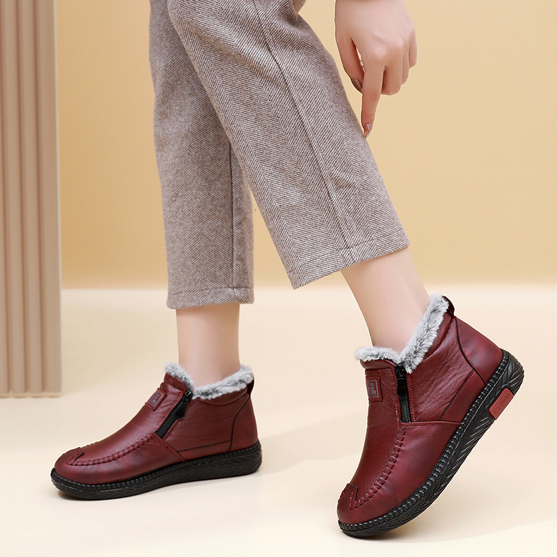 2023 m. nauji žieminiai medvilniniai batai vidutinio ir pagyvenusio amžiaus motinoms, neslystantys minkšto pado batai pagyvenusiems žmonėms, sustorinti ir aksominiai šilti sniego batai moterims