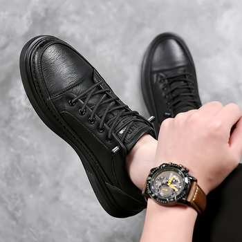 Ανδρικά Παπούτσια Άνοιξη και Καλοκαίρι 2025 Νέα Κορεάτικα Στυλ Μοντέρνα Γνήσια Δερμάτινα Casual Sneakers Ανδρικά Μαλακό Δέρμα με Μαλακή Σόλα Αθλητικά Δερμάτινα Παπούτσια για Άνδρες