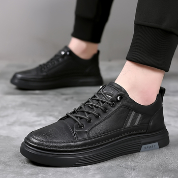 Ανδρικά Παπούτσια Άνοιξη και Καλοκαίρι 2025 Νέα Κορεάτικα Στυλ Μοντέρνα Γνήσια Δερμάτινα Casual Sneakers Ανδρικά Μαλακό Δέρμα με Μαλακή Σόλα Αθλητικά Δερμάτινα Παπούτσια για Άνδρες