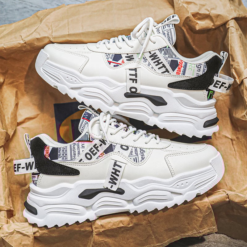 Tide márkájú férfi cipők 2025 új tavaszi és őszi futócipő ifjúsági divatos Joker vastag talpú, megnövelt apa Tide cipő