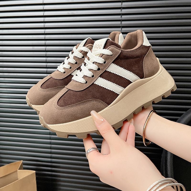 Pantofi de antrenament germani pentru femei 2024 primăvara și toamna noi pantofi cu platformă talpă groasă pantofi waffles pantofi Forrest Gump pantofi sport casual all-match Torre pantofi