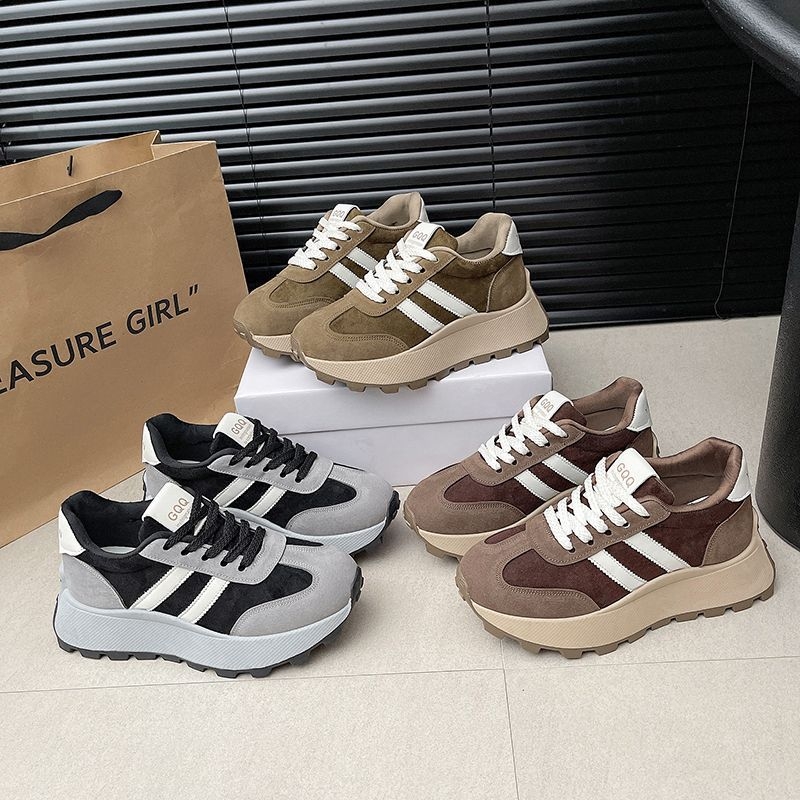 Pantofi de antrenament germani pentru femei 2024 primăvara și toamna noi pantofi cu platformă talpă groasă pantofi waffles pantofi Forrest Gump pantofi sport casual all-match Torre pantofi