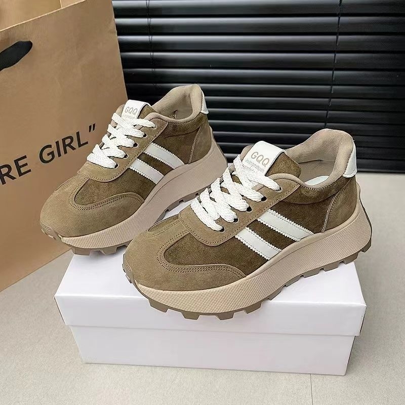 Pantofi de antrenament germani pentru femei 2024 primăvara și toamna noi pantofi cu platformă talpă groasă pantofi waffles pantofi Forrest Gump pantofi sport casual all-match Torre pantofi