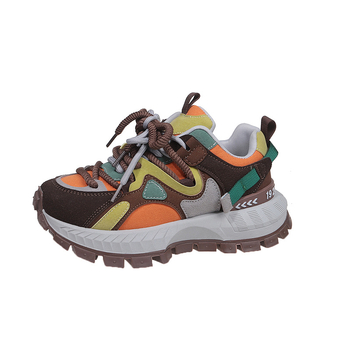 Κορεάτικο στυλ Γυναικείο sneaker Torre με χοντρό κάτω μέρος, Άνοιξη και Φθινόπωρο 2025, Νέο στυλ, Ρετρό, Casual sneaker με μεσαίο τακούνι σε ασορτί χρώματα.