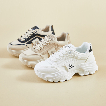 Παπούτσια Ins K-Style για νέους μπαμπάδες για γυναίκες 2025 Άνοιξη Φοιτητές Αθλητικά Τρέξιμο Casual Γυναικεία Παπούτσια με Χοντρές Σόλες Street Shooting H6579