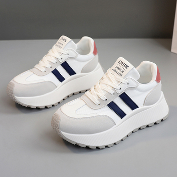 BN007 Nauji moteriški kelioniniai batai 2024 m. pavasario ir vasaros padidinto baltumo batai, universalūs, kvėpuojantys, storapadžiai, atsparūs dilimui „Torre“ batai