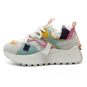 Pantofi sport și de agrement pentru femei, la modă, versatile, pentru tată, cu talpă groasă, de primăvară Zy2002, de potrivire a culorilor, 2025