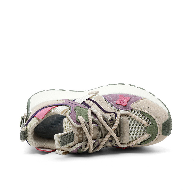 Pantofi sport și de agrement pentru femei, la modă, versatile, pentru tată, cu talpă groasă, de primăvară Zy2002, de potrivire a culorilor, 2025