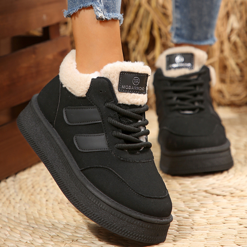 Cizme de zăpadă noi pentru femei de iarnă de la Amazon, transfrontaliere, Europa și Statele Unite, pantofi retro subțiri cu căptușeală din fleece, calde, pentru exterior