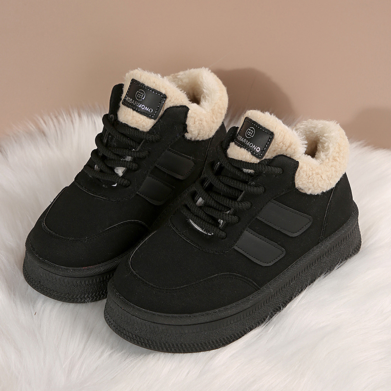 Cizme de zăpadă noi pentru femei de iarnă de la Amazon, transfrontaliere, Europa și Statele Unite, pantofi retro subțiri cu căptușeală din fleece, calde, pentru exterior