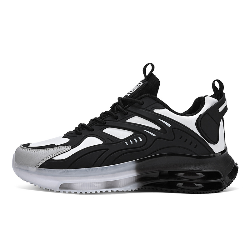 Pantofi sport pentru bărbați Cross-Border 2025, pantofi sport noi pentru patru sezoane, casual, negri, de dimensiuni mari, cu talpă moale și pernă de aer, pentru alergare, la modă