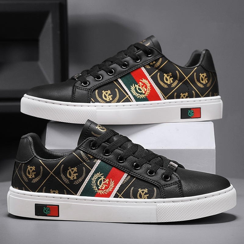 Vīriešu pavasara apavi 2025. gadā Jauni ādas paneļu apavi Studentu nišas korejiešu stila moderni apavi Vīriešu sporta ikdienas apavi Visas spēles