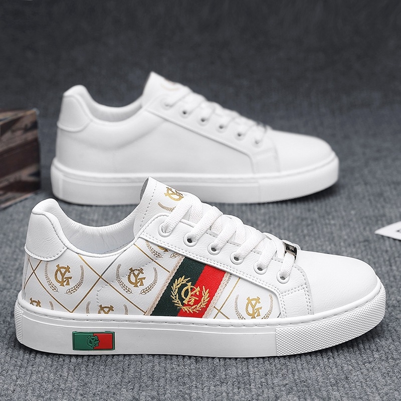 Vīriešu pavasara apavi 2025. gadā Jauni ādas paneļu apavi Studentu nišas korejiešu stila moderni apavi Vīriešu sporta ikdienas apavi Visas spēles