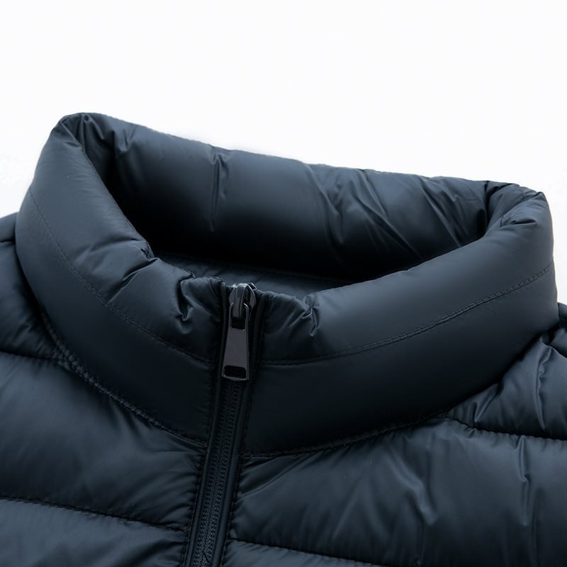 Jachetă de iarnă pentru bărbați, cu guler înalt, căptușită, cu bumbac, caldă, cu guler înalt, nouă, 2025