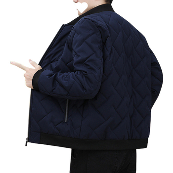 Ανδρικό μπουφάν με βαμβακερή επένδυση και χειμερινό παλτό fertilizer, ζεστό, casual ανδρικό μπουφάν με βαμβακερή επένδυση, ανδρικό μπουφάν με γιακά με όρθιο γιακά, χειμερινό παλτό με βαμβακερή επένδυση