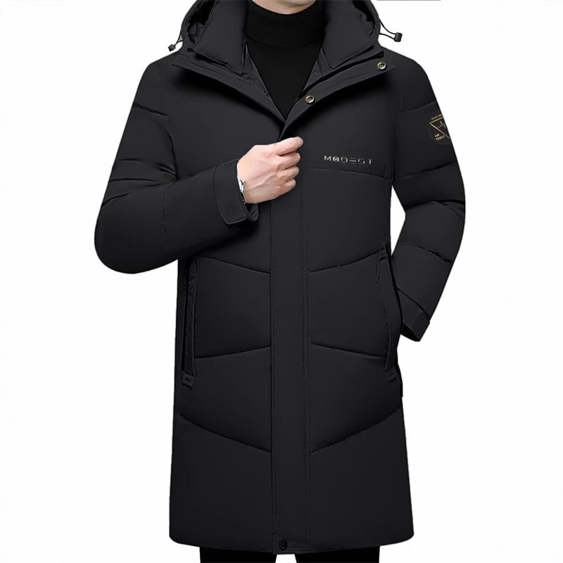 Jachetă cu glugă, culoare solidă, casual, căptușită cu bumbac, pentru bărbați, tineri și de vârstă mijlocie, iarna 2024, haine de iarnă noi, căptușită cu bumbac, jachetă căptușită cu bumbac pentru tați