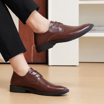 Pantofi sport din piele pentru bărbați, de vară, cu vârf ascuțit, model nou, respirabil, model nou