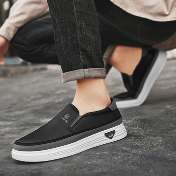 Νέα ανδρικά casual παπούτσια άνοιξης 2025, ανδρικά μοκασίνια Lazy Foot, λευκά παπούτσια για οδήγηση, μεγάλα μεγέθη 4748 γιάρδες