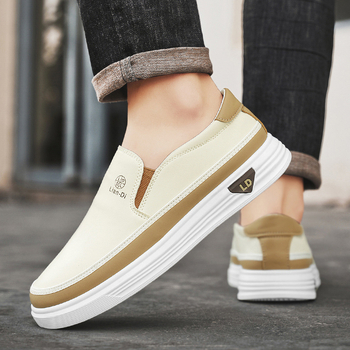 Νέα ανδρικά casual παπούτσια άνοιξης 2025, ανδρικά μοκασίνια Lazy Foot, λευκά παπούτσια για οδήγηση, μεγάλα μεγέθη 4748 γιάρδες