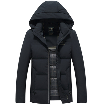 Vyriška pūkinė striukė su nuimama kepure, madingas miesto stiliaus, ančių pūkų, 2024 m. rudens/žiemos stilius