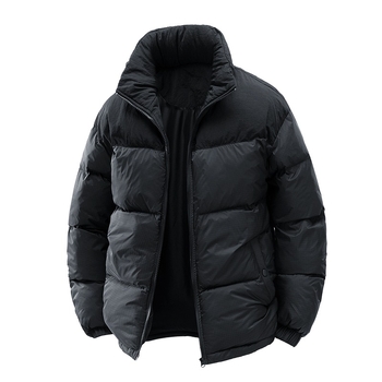 Βαμβακερά Ρούχα Ανδρικά Χειμερινά Νέα Αμερικάνικα Μονόχρωμα Χαλαρά Casual Σκούφο Εργαλείων Αφαιρούμενο Αντιανεμικό Ανθεκτικό στο Κρύο Ζεστό Βαμβακερό Παλτό