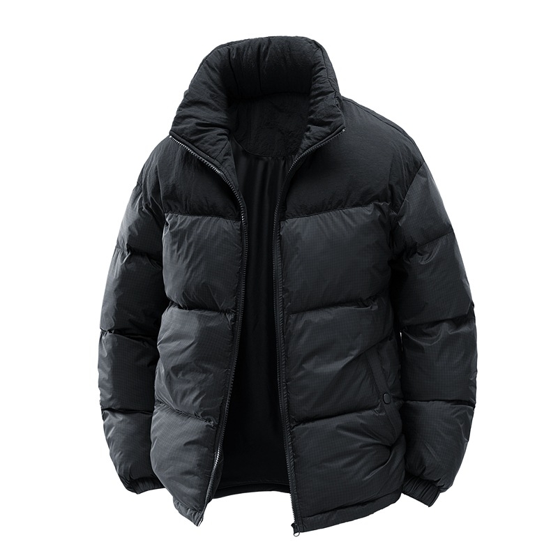 Pamučna odjeća Muška zimska nova američka jednobojna labava ležerna kapa s odvojivim vjetrootpornim toplim pamučnim kaputom