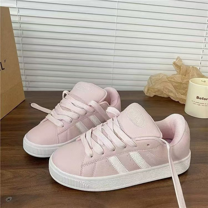 Honkongo stiliaus vintažiniai poros originalūs duonos bateliai moterims, madingi 2024 m. žiemos nauji laisvalaikio balti batai, „Desun Board“ bateliai