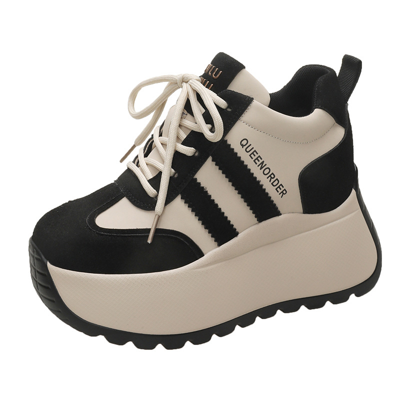 Tenisice za povećanje visine u korejskom stilu 2025. Novi model za sitne osobe, svestrane retro platforme s debelim potplatom za ležerne sportske cipele