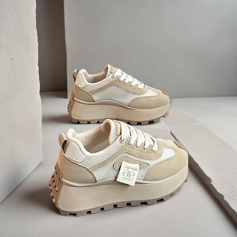 Maži moteriški bateliai iš tinklinio audinio „Forrest Gump“ bateliai 2025 m. pavasario bėgimo sportiniai platforminiai ūgio didinimo laisvalaikio bateliai vasarai HL875-3