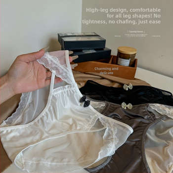 Seksikas pitsist väike õõnes Pure Desire hingav jalgevahega aluspesu prantsuse satiinist mugavad keskmise vöökohaga aluspüksid kinkekarbis