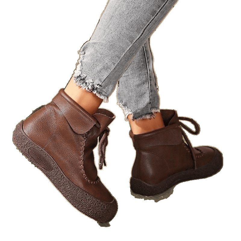 Cizme scurte cu talpă moale și talpă groasă, lucrate manual, pentru femei, comerț exterior transfrontalier, toamna și iarna, noi