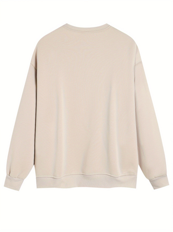 Pulover la modă pentru femei cu imprimeu drăguț de pisică, mărime europeană, pulover cu mânecă lungă, casual, cu guler rotund