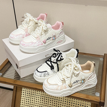 2025 Λευκά Γυναικεία Παπούτσια Άνοιξης Νέα Κορεάτικα Στυλ Ins Casual Αθλητικά Αθλητικά Παπούτσια για Φοιτήτριες Street P308